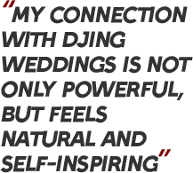 my connection with djing weddings is not only powerful, but feels natural and self-inspiring
