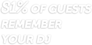 81% of guests remember your DJ